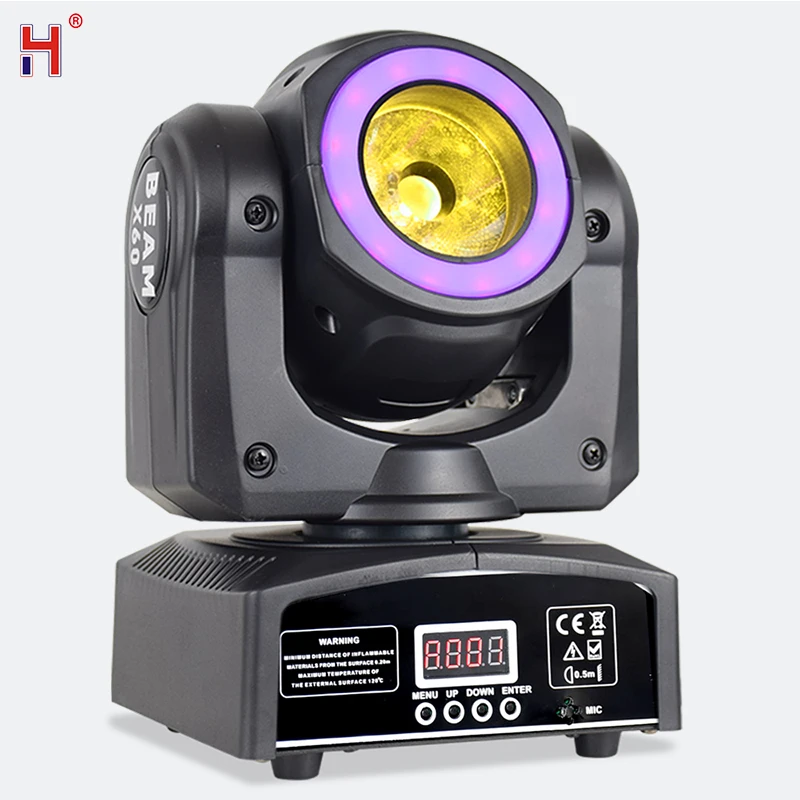 HongYi Mini Moving Head  LED 60W RGBW 4In1 With DMX512 Control Beam Super Bright Stage Light For Wedding DJ Disco Party Bar