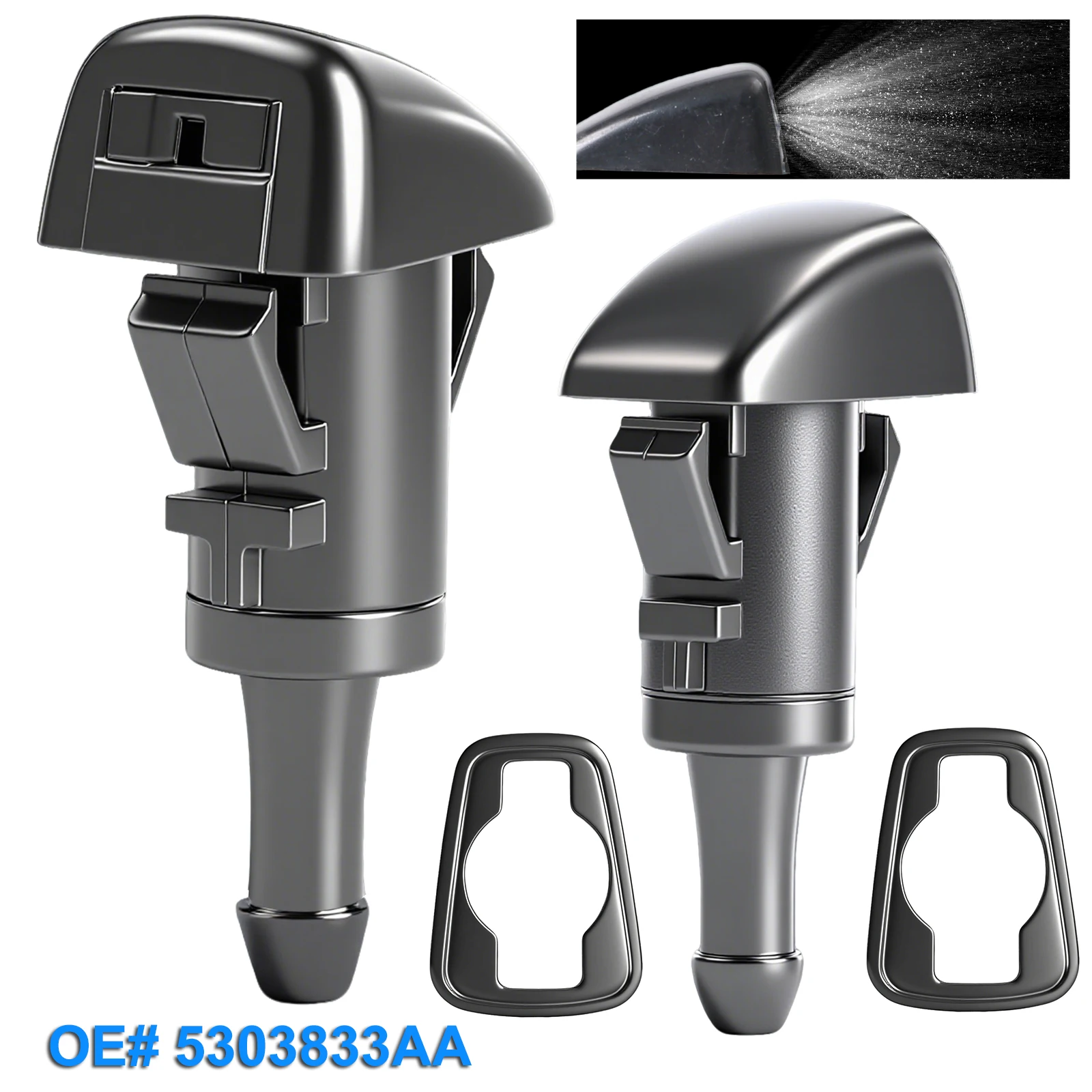 Coppia Ugello Lavavetri Tergicristallo Anteriore Jet 86636FG051 Misura Per Dodge Avenger Charger Journey Ram 1500 2500 Per Subaru Impreza WRX STI