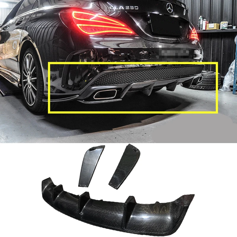 

CLA Class Carbon Fiber Rear Lip Diffuser Spoiler For Mercedes Benz W117 CLA250 CLA260 CLA45 AMG 2014 -2018