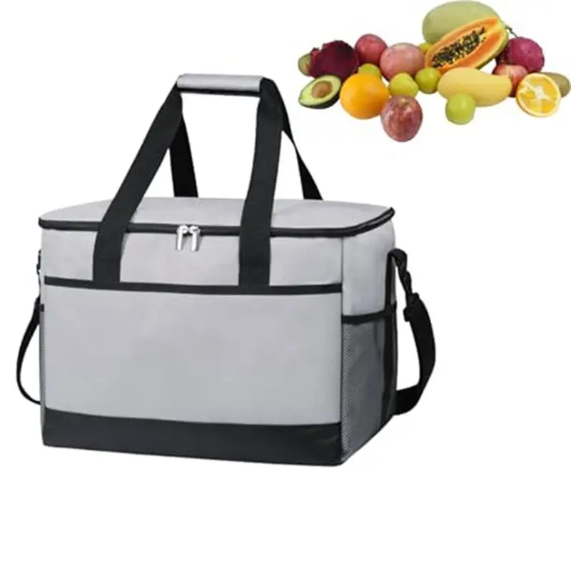NEW-Portable Carrying Bag Lunch Bag Travel Case Grey