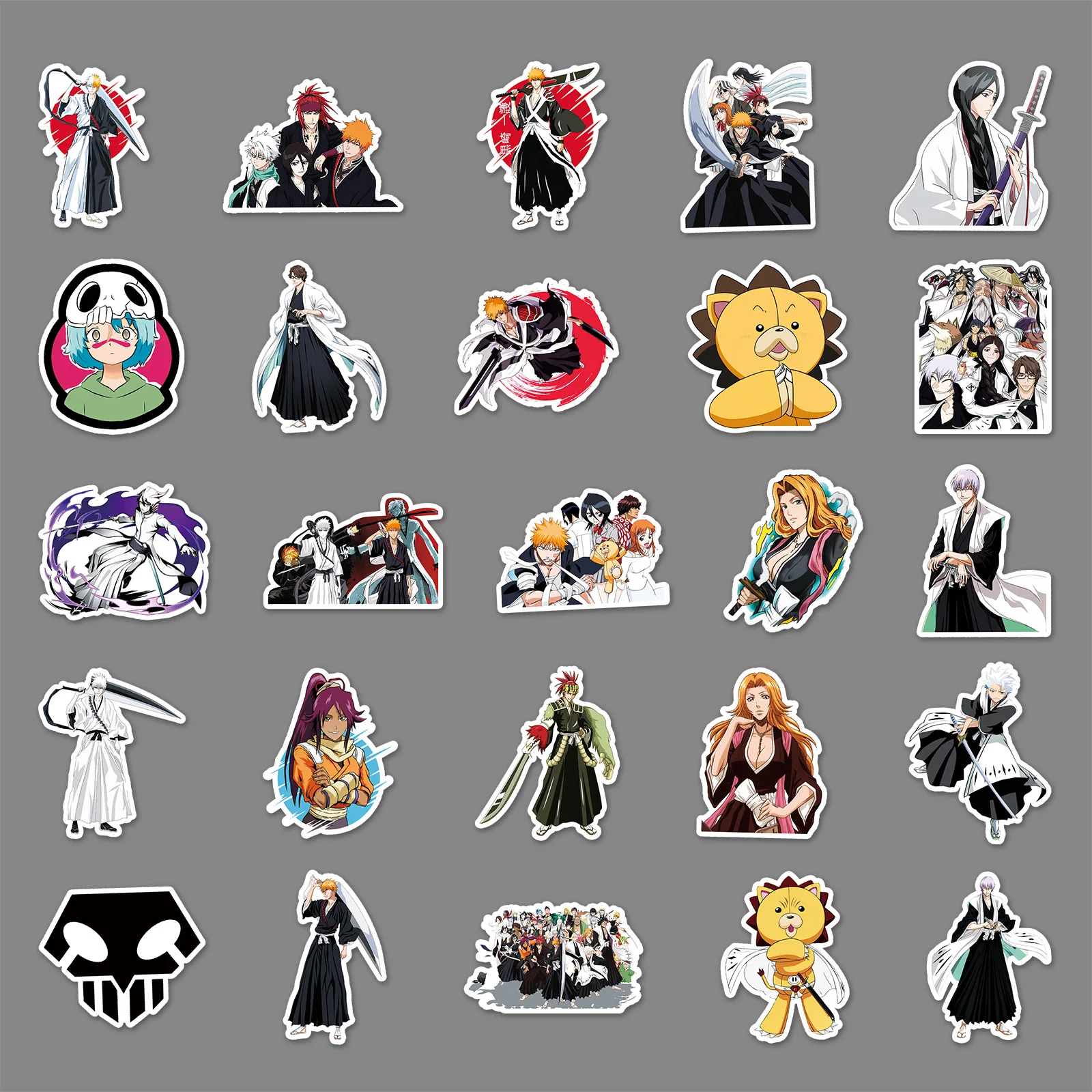 50pcs BLEACH Stickers Notebook Personality Animation Creative DIY Skateboard Phone Case Luggage Waterproof Sticker