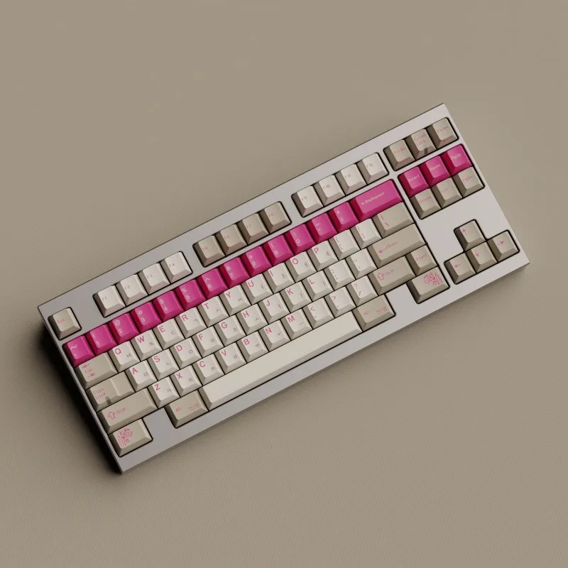 

Lilies of The Valley Theme Keycaps Set Customized ABS Cherry Profile Keyboard Caps for Gaming Mechanical Keyboard Accessories