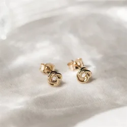 14K Gold Filled Love Knot Stud Earrings Tarnish Resistant Earrings Dainty Jewelry Earrings For Women Simple Waterproof Jewelry