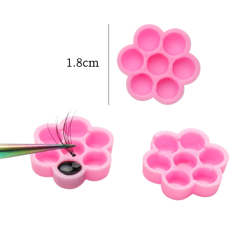 100Pcs estensione ciglia usa e getta tazza a nido d'ape innesto ciglia supporto per colla supporto in plastica strumento per il trucco del pigmento adesivo del tatuaggio