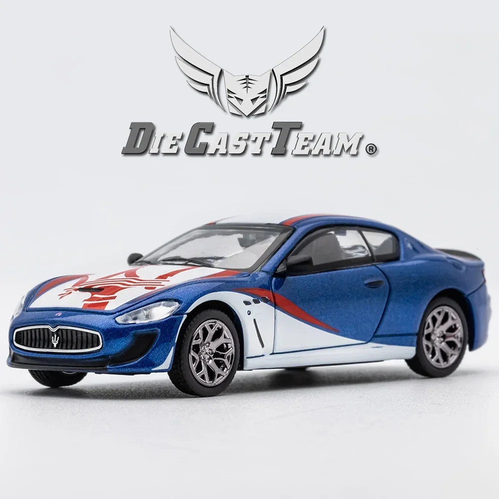 DCT 1/64 Maserati GT ลูกเต๋าของเล่นรถสปอร์ตมอเตอร์รถยนต์โมเดลโลหะสำหรับเด็กของขวัญคริสต์มาสของเล่นสำหรับเด็กผู้ชาย