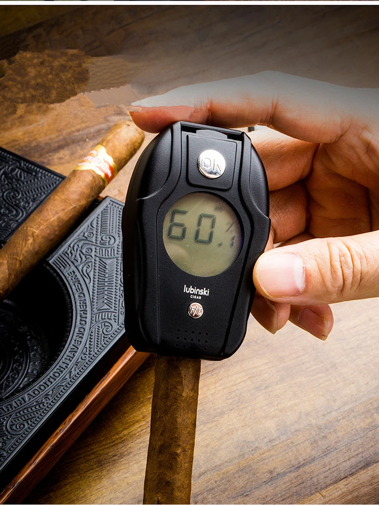 Cigar Moisture Meter Tobacco Hygrometer Pocket Cigarettes Damp Detector Density Digital Smoking Humidity LCD Accessories Gadget