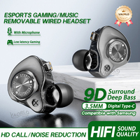 Gaming wired headphone type-c/3.5mm AUX/HiFi stereo in-Ear Earbuds Sports DJ Music Bass headset with Mic for PC Xiaomi Samsung