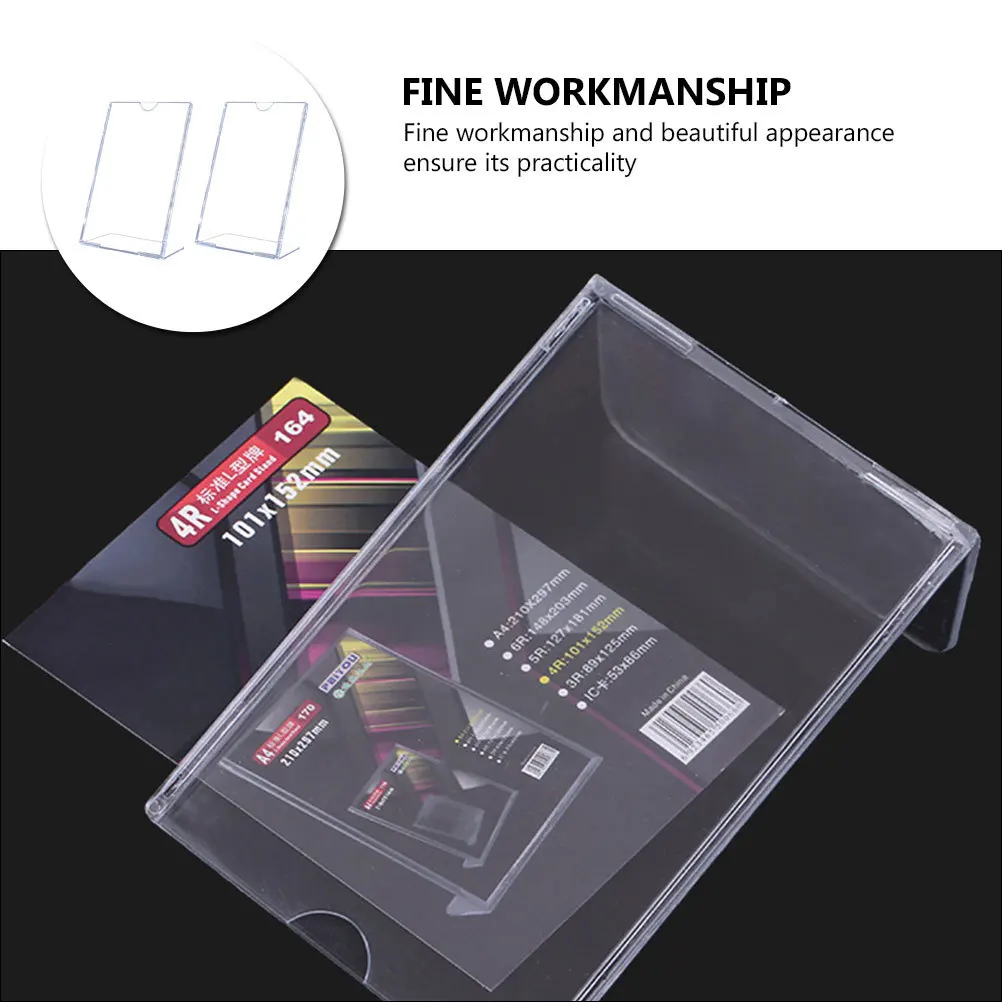 2 قطعة حامل علامة الاكريليك تنوعا سطح المكتب سعر الرف اتقان غرامة مظهر جميل حامل ورق الإعلان #1