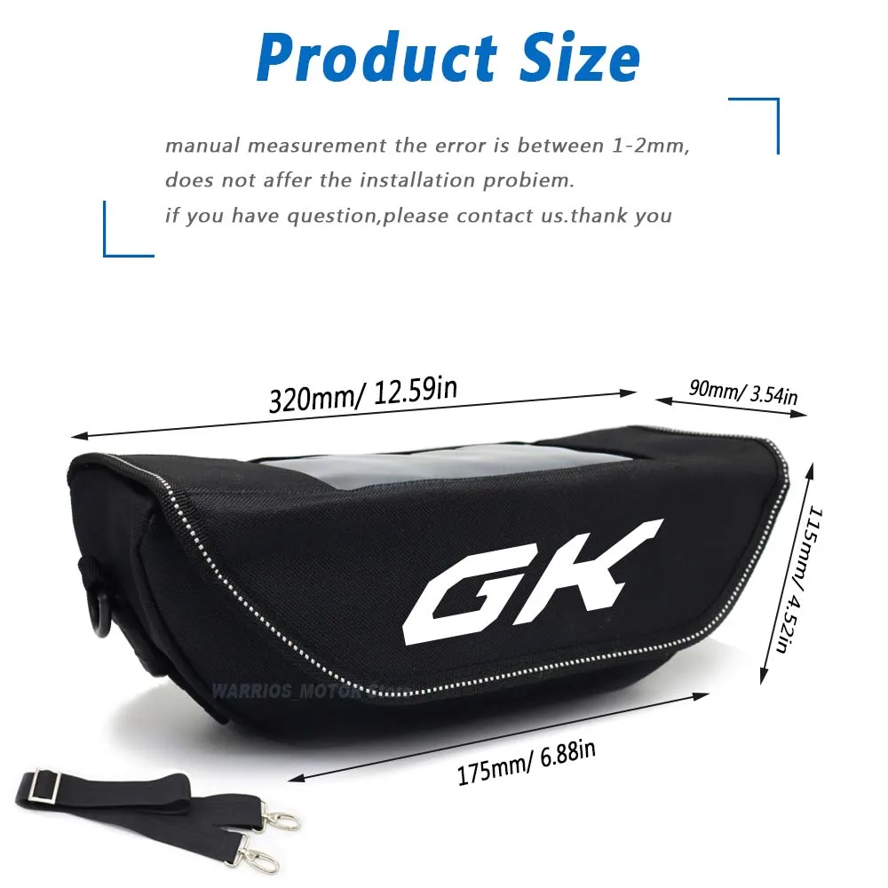 Bolsa impermeable para manillar de motocicleta Zontes GK 125 / GK 155 / GK 125X GK-125 GK-125X, bolsa de viaje para navegación