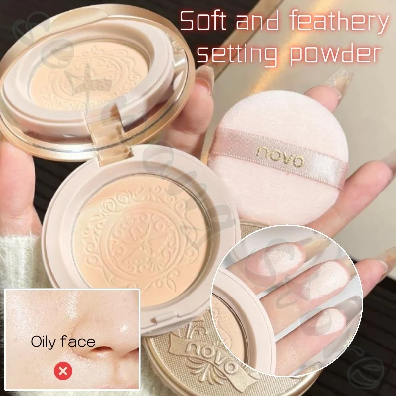 

NOVO soft gauze feathery makeup setting powder powder is delicate and oil-controlling, concealer does not stick to the powder