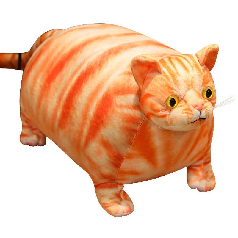Wholesale Gifts 30cm Chubby Fat Cat Plushie Toy 3d Simulation Little Head Big Body Animal Doll Huggable Pillow Home Decoration