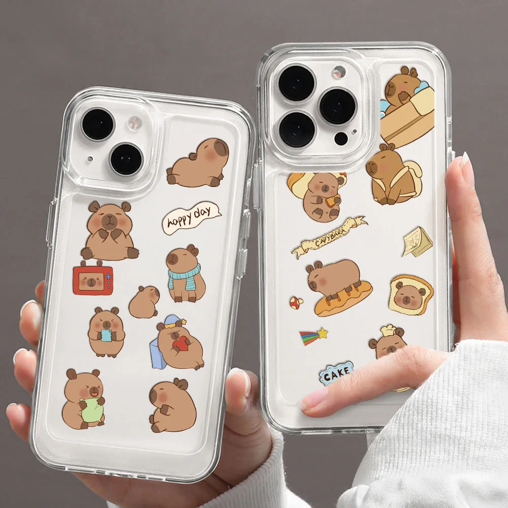 8 hojas de pegatinas originales de capibaras, emoticonos impermeables, pegatinas de graffiti para casco, bicicleta, álbum de recortes, pegatinas despegables, Joy Sticker Store