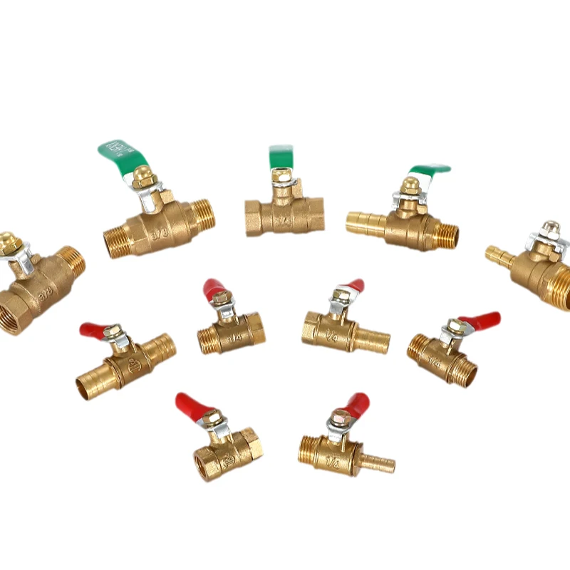 

Pneumatic tube switch brass ball valve 1/8 "1/4" 3/8 "1/2" BSP internal and external thread water pipe fitting accessories