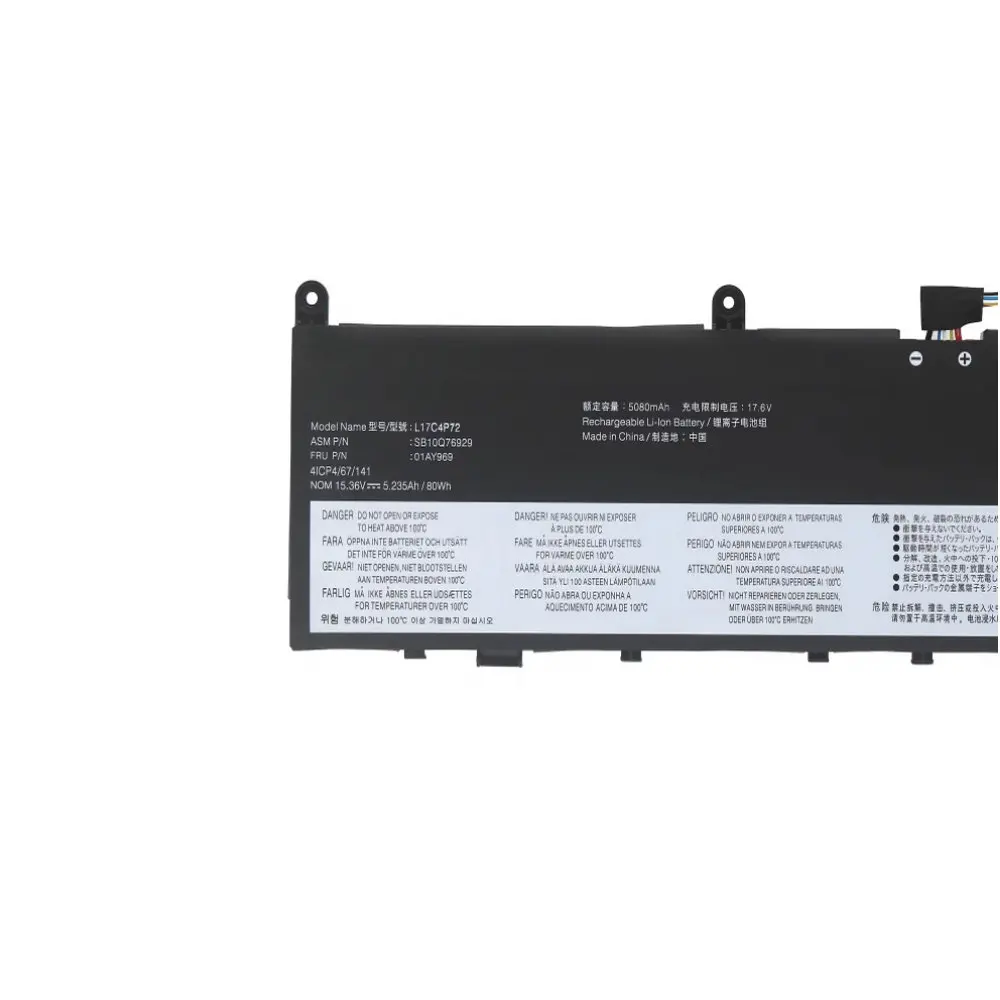 

15.36V 80WH L17C4P72 L17M4P72 Laptop Battery For Lenovo ThinkPad X1 Extreme Gen 1 2 /ThinkPad P1 1st 2nd Gen L18M4P71 01AY968