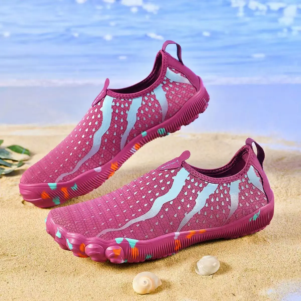 Men's Big Size Slip On Wading shoe Unisex Soft sole Breathable Outdoor Beach Swimming shoes Indoor Light Fitness Yoga Shoes