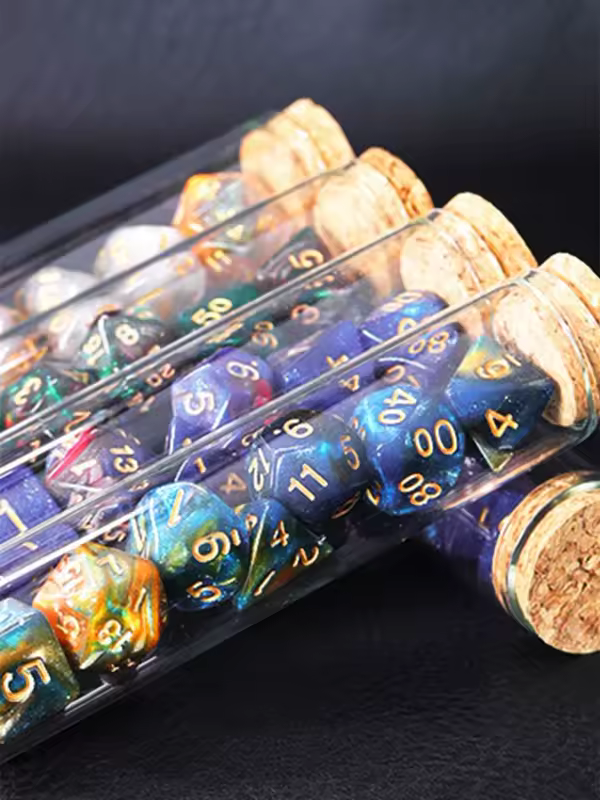 Transparent Polyhedral D&D COC Dice Set 7Pcs/Set DnD RPG Fantasy Potion Flask | Dungeons and Dragons Dice Set for Table Games - Image 4