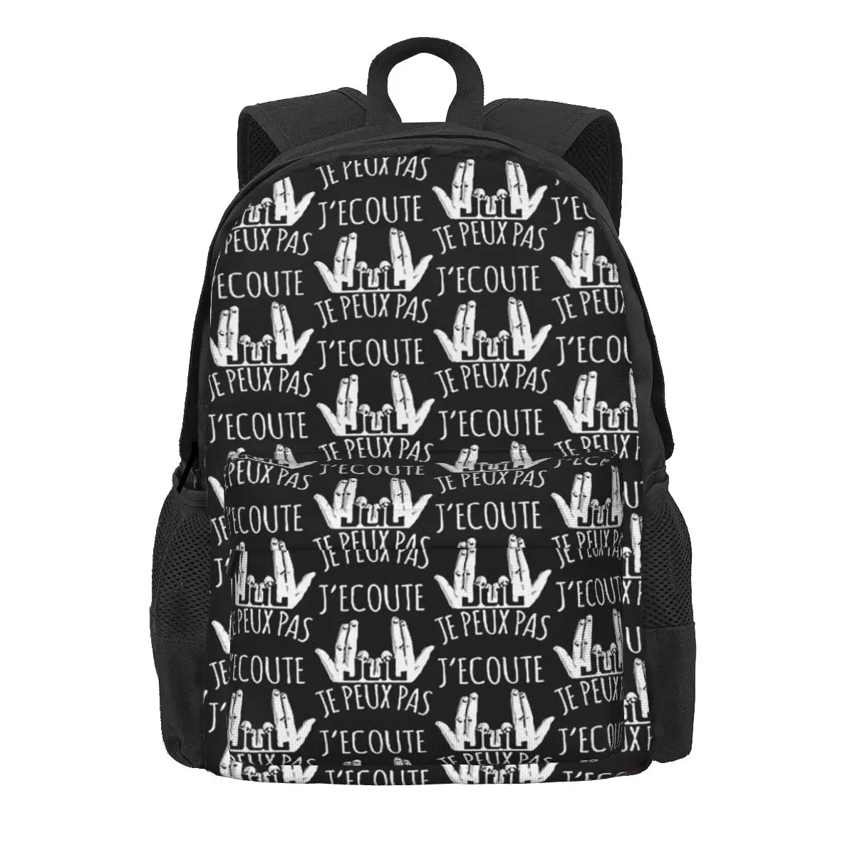 Mochilas para meninos e meninas, Mochilas Escolares Infantis, Mochila Infantil, Bolsa de Ombro para Laptop, Eu Não Posso, Estou Ouvindo JUL