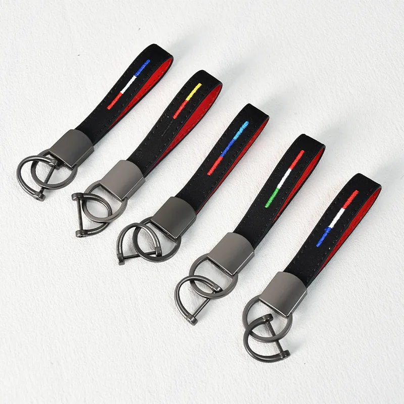 1Pcs Suede Leather Men Key Chain Rings Luxury Women Car Keychain GT Line Keychain Keyring Accessories