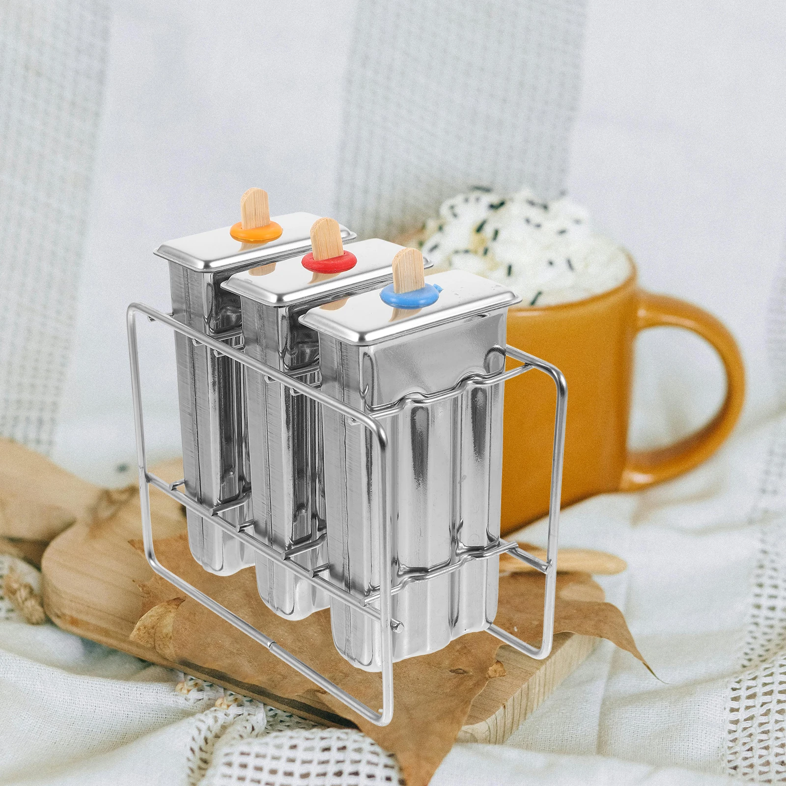 

Stainless Steel Popsicle Mold Ice Cream Molds Maker Ice-cream Moulds Molding Popsicles Diy Metal Homemade