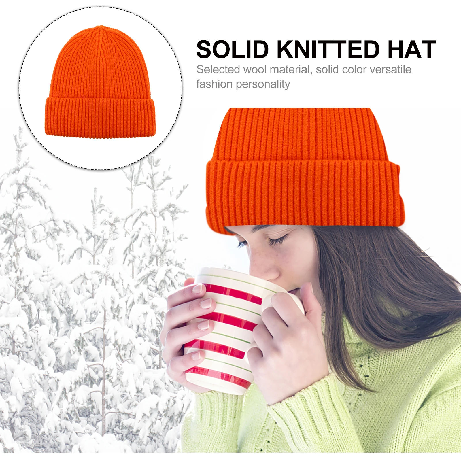

Warm Hat Knitted Hat Ball Cap Fashion Hat Woolen Hat