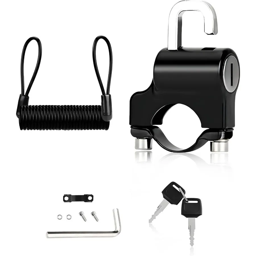 

Motorcycle Helmet Lock AntiTheft Metal Helmet Safety Lock with 2 Keys TamperProof Helmet Security Lock Fit for Motorbike Scoote