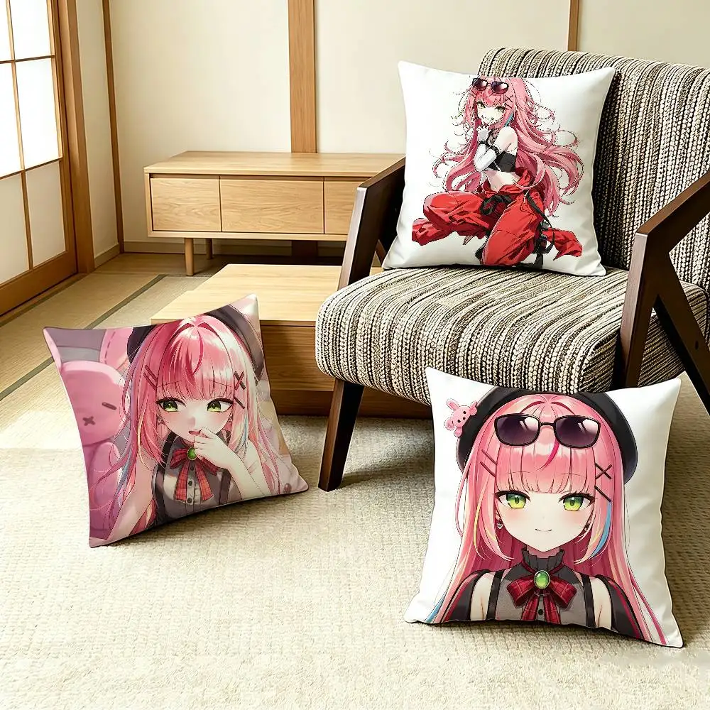 S-StelLive Hanako Nana Korean VTuber   Pillow Case Pattern Printed Pillowcase For Living Room Sofa Cushion Cover