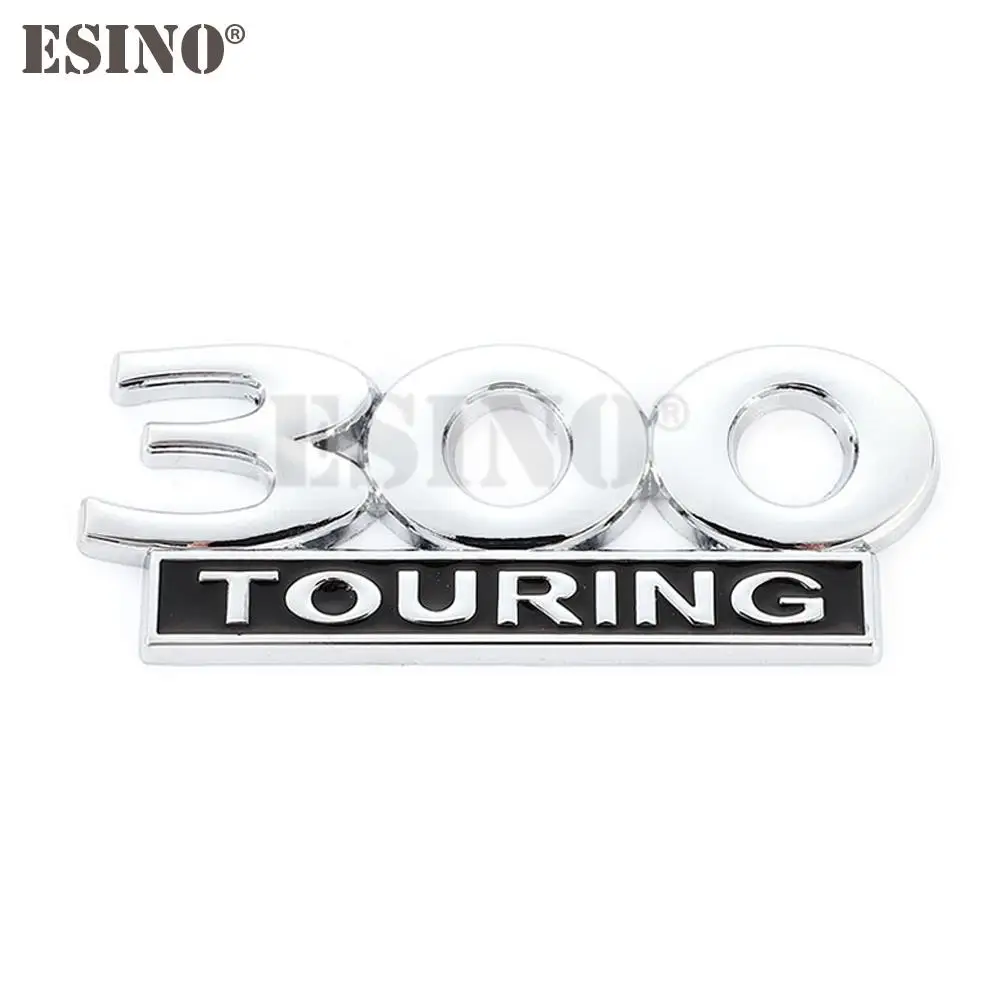 تصفيف السيارة 300 بجولة ثلاثية الأبعاد فيدر الجذع الخلفي معدن الكروم سبائك الزنك شعار شارة ملصق مائي اكسسوارات السيارات لكرايسلر 300 300C