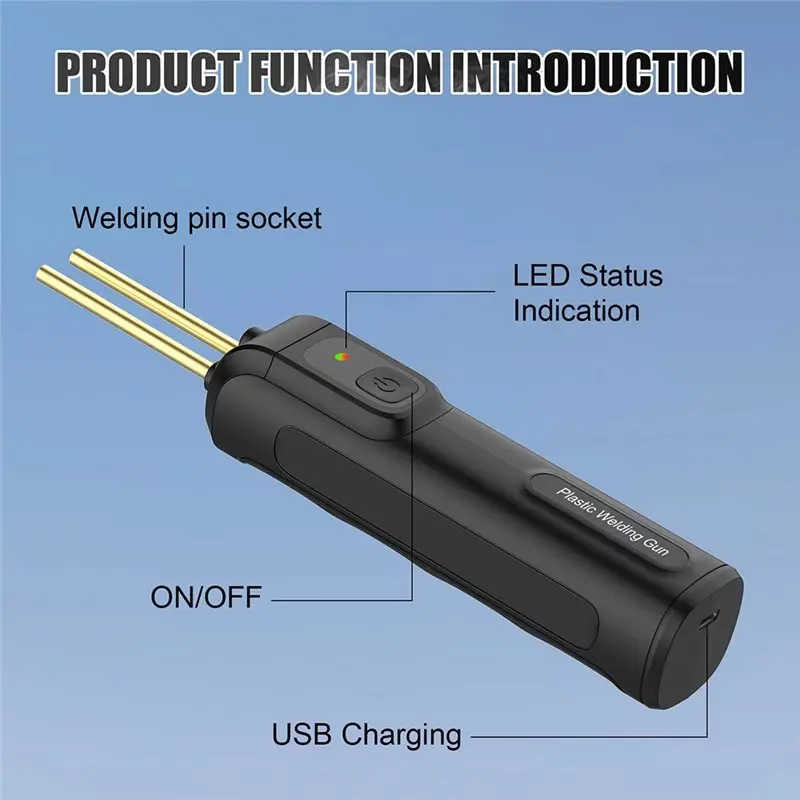 WCS-DC 5V Wireless Plastic Welding Machine DIY Car Bumper Repair Type-C Rechargeable Handheld Plastic Welder