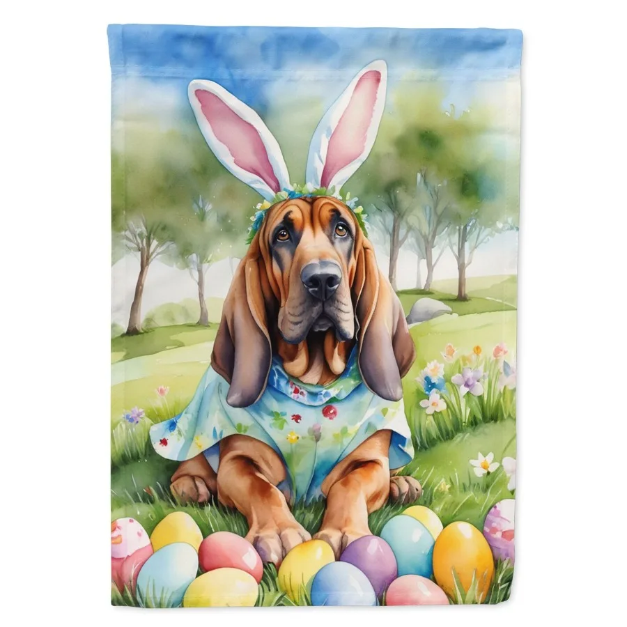 

Bloodhound Easter Egg Hunt Garden Flag Mailbox Flag Drative Yard Flag Banner Outside Patio Artwork Yard Flower Beds Garden Size