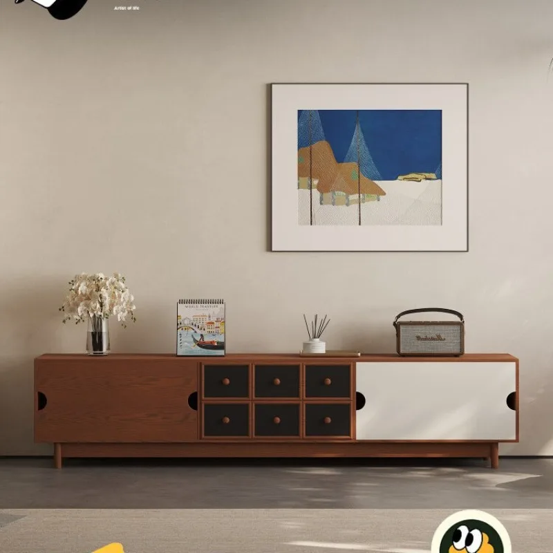 Medieval Bauhaus dopamine color matching solid wood chest of drawers