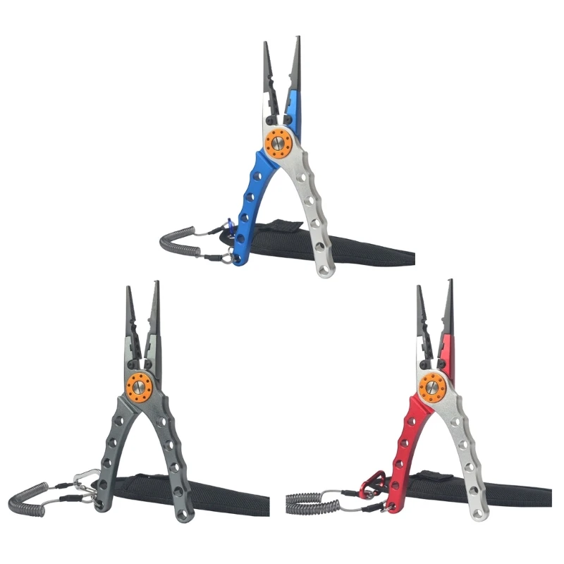 Anglers Tool Aluminum Fishing Pliers without Lock Mechanism, Suitable for Campers Cutting Line Hook Removal Outdoor Tool