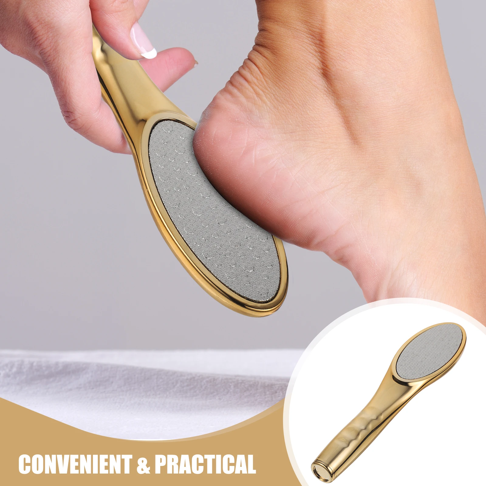 

Glass Foot File Single Side Callus Remover Dead Skin Exfoliator Professional Home Use Compact Size Long Term Durability Safe