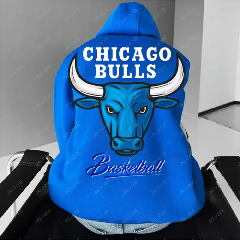 Chicago Hoodie Retro Street Sports Hoodie Men's Training Sports Pullover Fashion America Basketball Sports Street Y2K Pullover