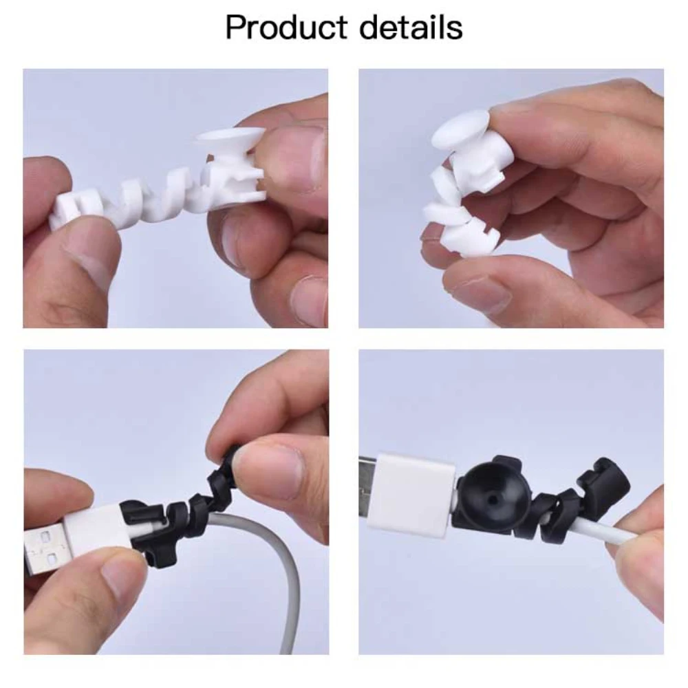 Protector de carga para soporte de teléfono, Clip de enrollador para gestión de cables de cargador USB, 1 Uds.