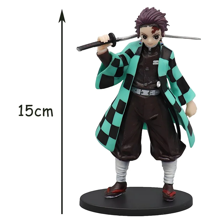 Hot Anime Demone Slayer Kimetsu no Yaiba Figura Kamado Tanjirou Action Figure Agatsuma Zenitsu Nezuko Guerriero PVC Modello Giocattoli