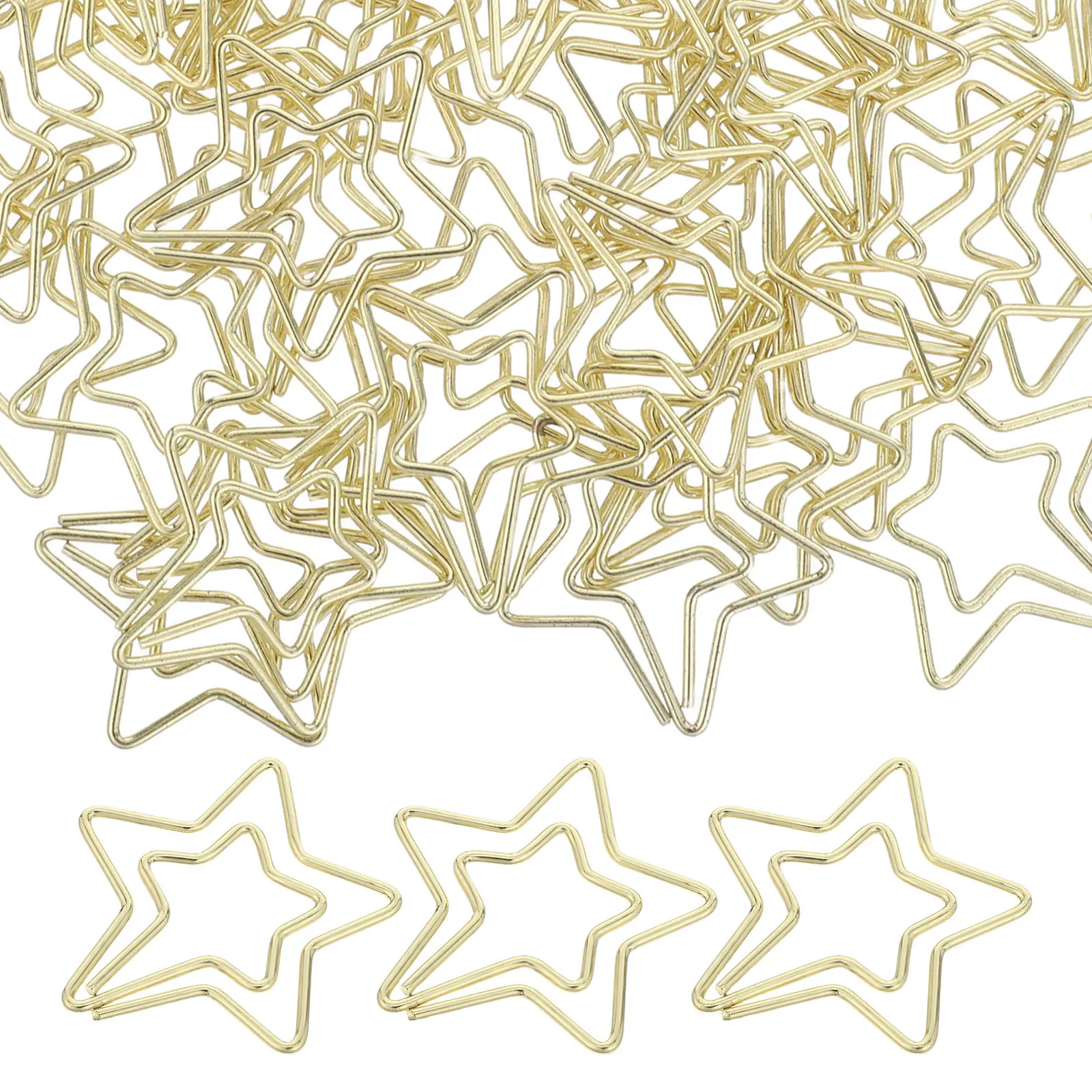 

80 шт. металлических скрепок в форме звезды, декоративные зажимы для бумаги для офиса, школы, свадьбы