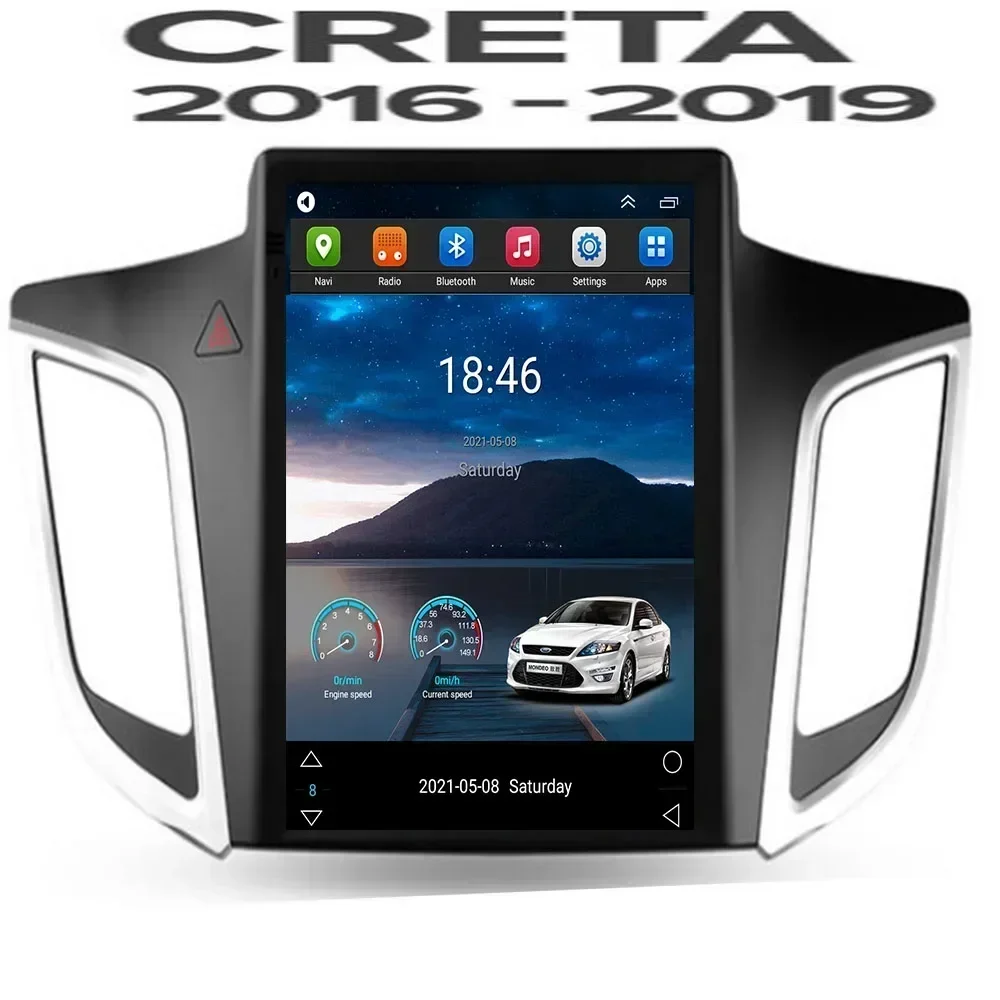 For Hyundai Creta IX25 2015 - 2035 For Tesla style screen Car Radio Multimedia Video Player Navigation GPS Android No 2din 2 din