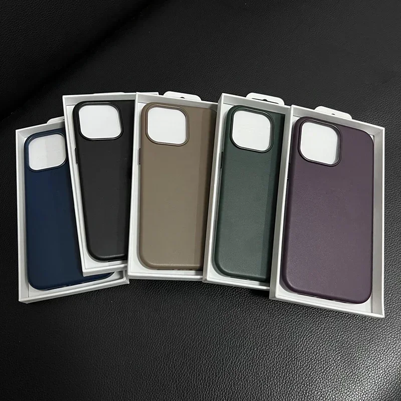 

Original For Apple 15 Case PU Leather Magsafe Case For iPhone 15 Pro Max Plus Case Wireless Charging Drop Magnetic Protect Cover