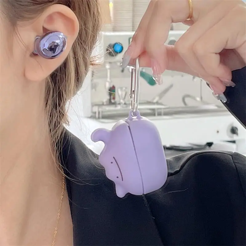 2024 جديد لسامسونج غالاكسي براعم FE/Buds2 Pro/Buds 2/Buds Pro/Buds لايف حافظة الكرتون غطاء سيليكون مع حافظات المفاتيح