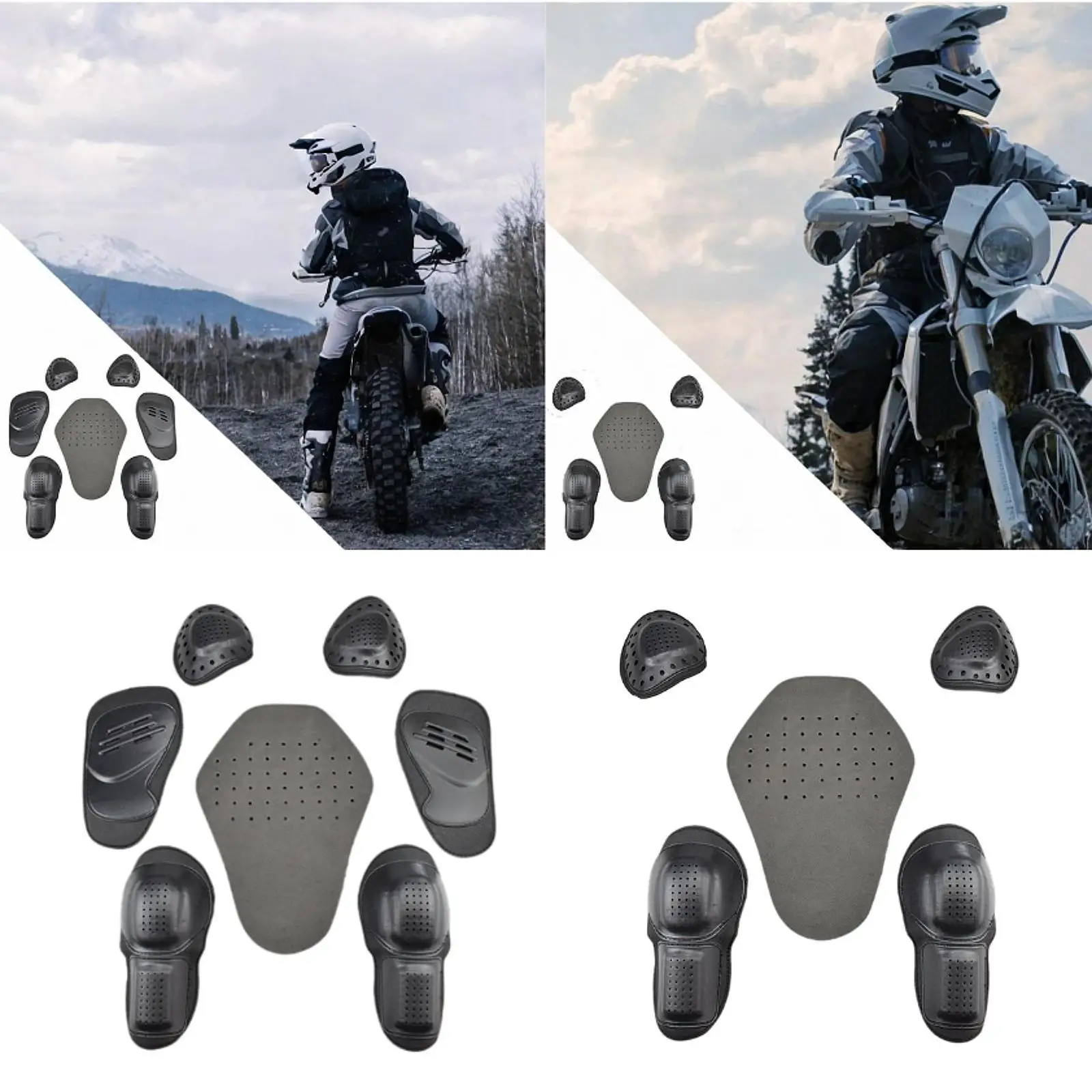 

Motorcycle Riding Protector Pad Set for Men Women Multifunctional Removable Motorbike Body Protective Gear Biking Biker Cycling