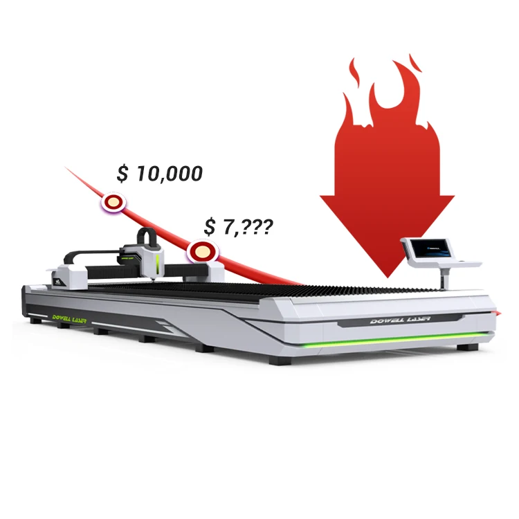 

Лазерный станок для резки металла, стали, алюминия Dowell 8000W 6000W 3KW 3000W с ЧПУ Raycus, оборудование для лазерной резки