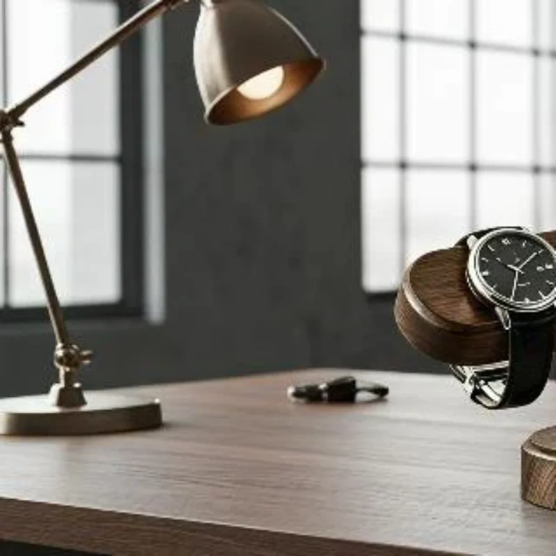 Elegant Walnut Color Watch Display Holder Durable Jewelry Chain Anklet Hanger Stand Great Gift for Jewelry Lovers