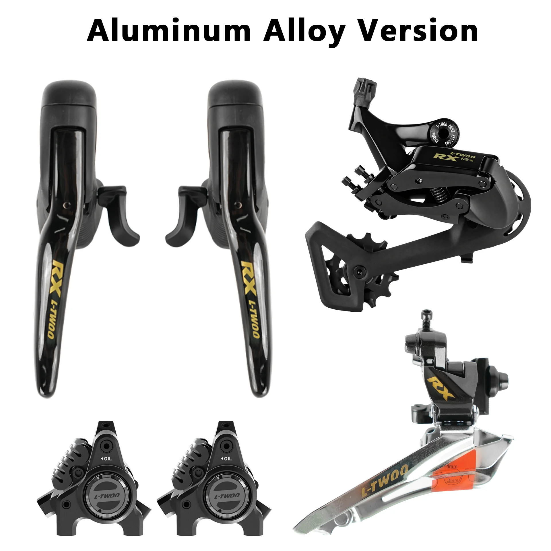 LTWOO RX 12 - Disc 2x12s Road Hydraulic Disc Brake Groupset Carbon Fibre, RX12 6 Kit, Benchmark R7170 R8170 image 3