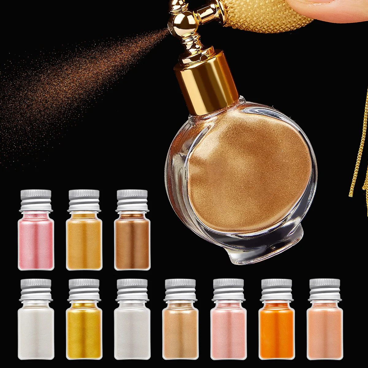 Highlighting Body Diamond Shimmering Spray Powder Highlight Powder Makeup Suitable for Face and Body Skin Hair Clothes Cosmetics