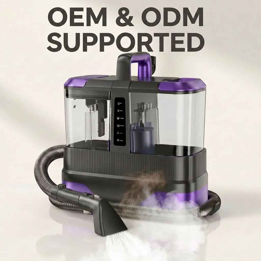 emperature Portable Steam Cleaner Powerful High Suction Deep Cleaning Spot Machine for Carpet Fabric & Car