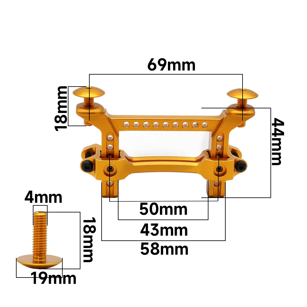 Metal TRX-4 Body Posts Mounts for 1/10 RC Crawler Car TRX4 Defender Ford Bronco TRX-6 G63 Car Shell Column