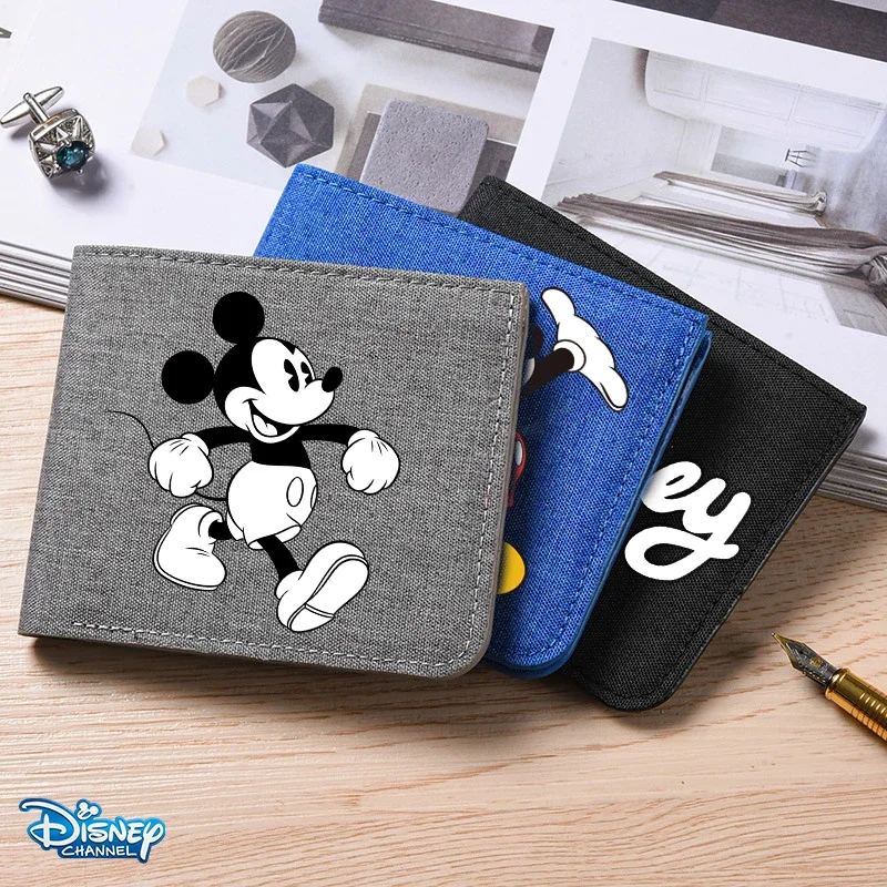 Mickey Mouse Man Wallet Disney Cartoon Anime Character Pattern Purse Portable Multi Functional Card Bag Boy Coin Purse Gift Hot