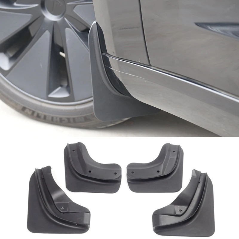 Upgrade Mud Flaps Component For Tesla Model 3 Highland 2024 Mudflaps Splash Guards TPE+PP Front Rear Fender Protector New