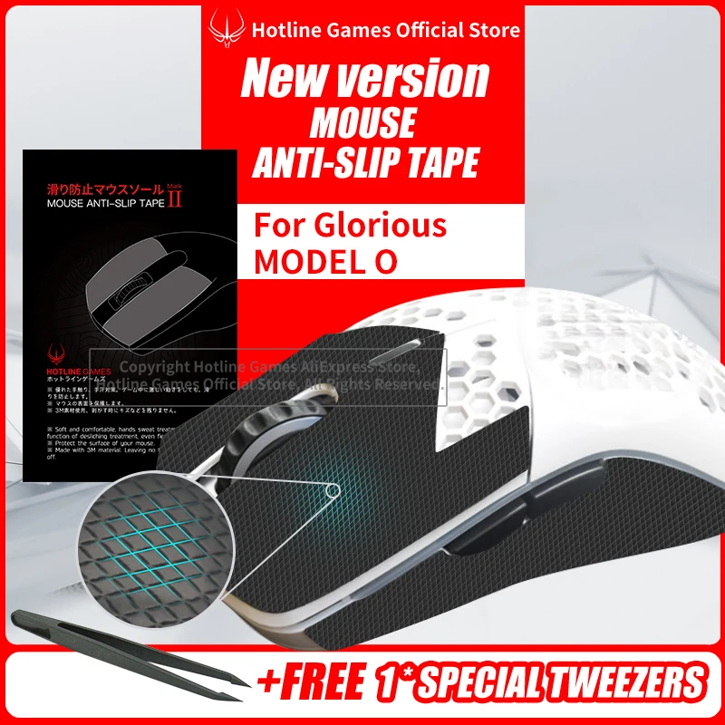 

Hotline Games Mouse Anti-Slip Tape for Glorious Model O Mouse Sweat Resistant Pads Mouse Side Anti-Slip Stickers Mouse Skates