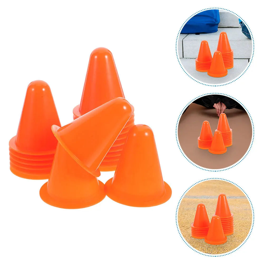 

30Pcs Roller Skating Cones Plastic Bright Colors Training Marker Obstacle Course Sports Agility Training Mini Cones Football